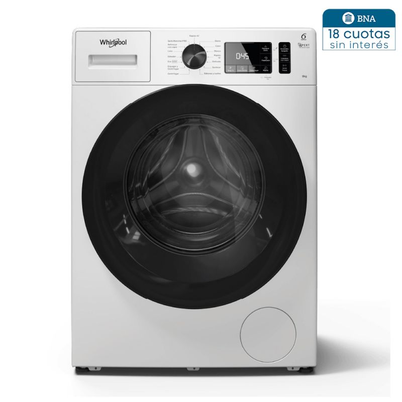 Lavarropas Automático Whirlpool WNQ80AB 8Kg 1200rpm Inverter Blanco