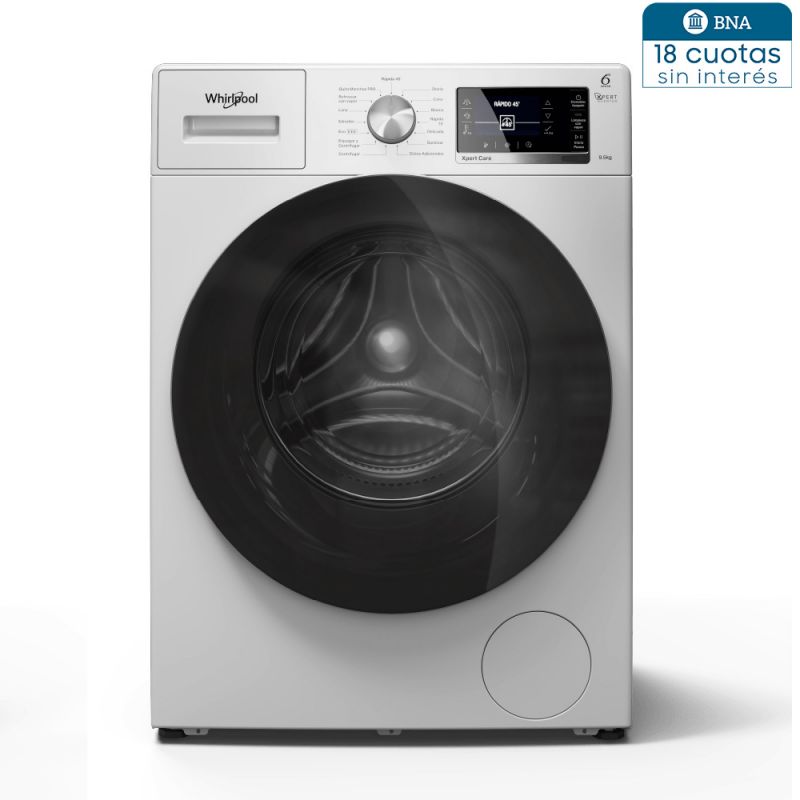 LavaSecarropas Whirlpool WNC95AB 9.5L - 6S Kg 1400RPM Inverter Blanco