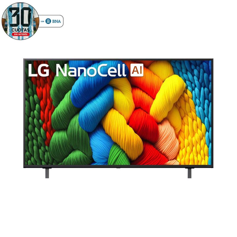 Smart TV 55" LG 4K NanoCell 55NANO80ASA ThinQ AI Negro