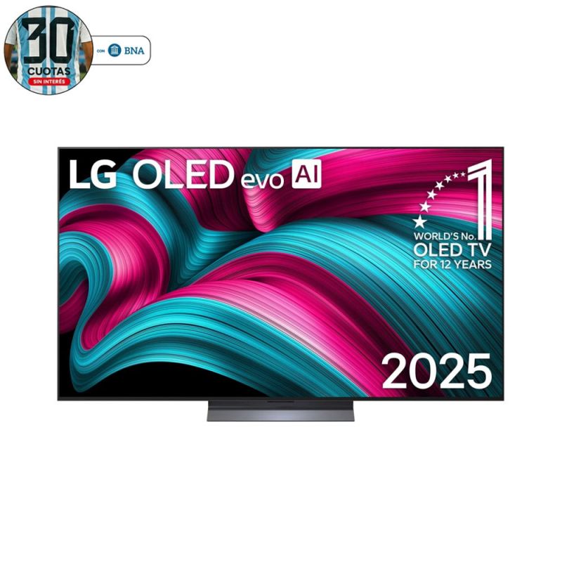 Smart TV 65" LG 4K OLED Evo C5 OLED65C5PSA Alpha 9 AI Negro