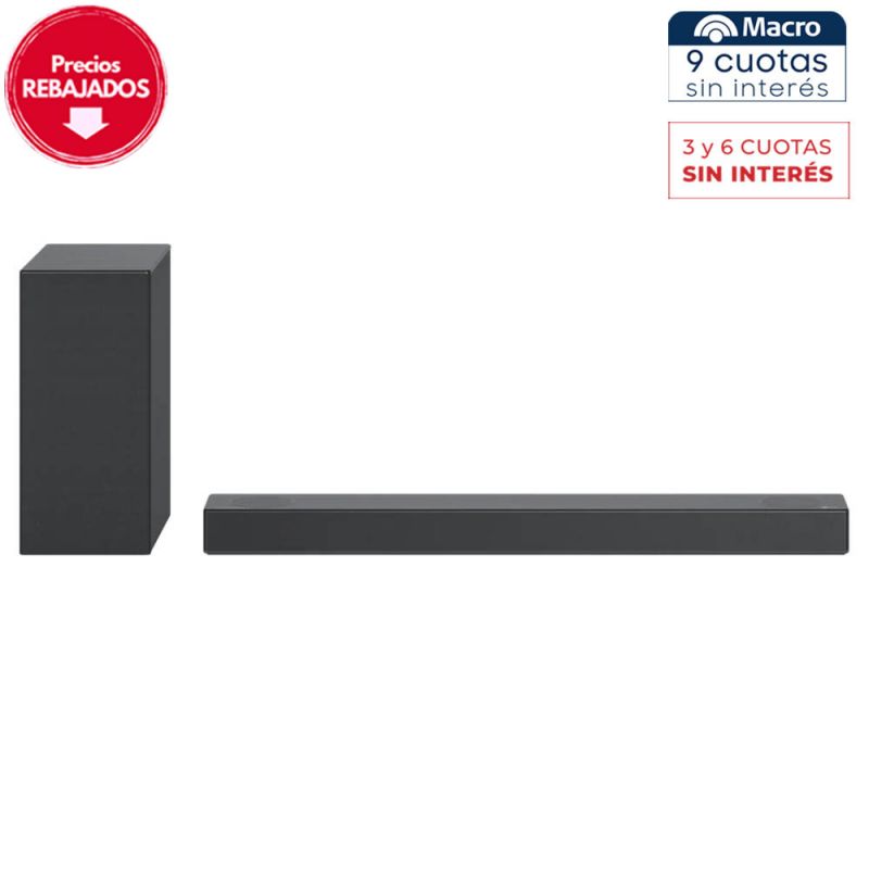 Soundbar + Subwoofer Bluetooth LG S75Q 380W Meridian Horizon