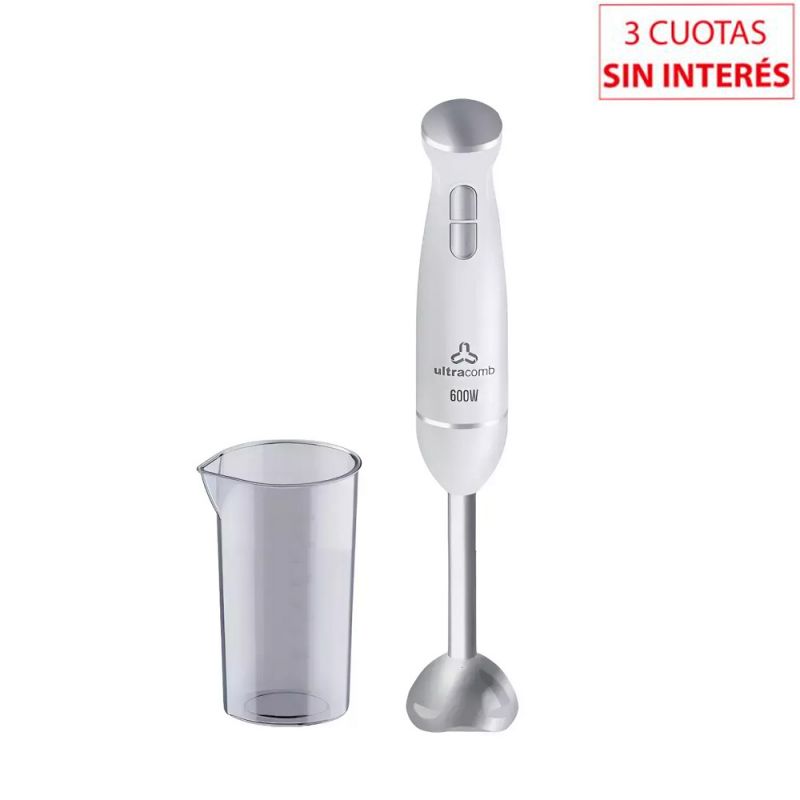 Licuadora de Mano con Vaso Yelmo LM-2552 Blanco