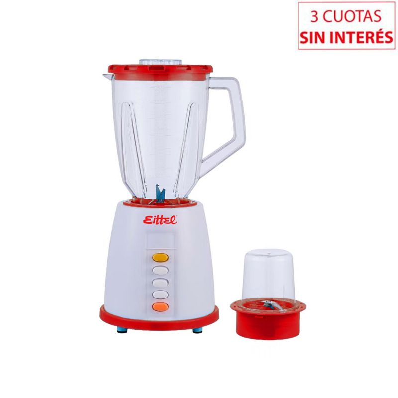 Licuadora + Molinillo Eiffel E-222 600W Jarra de Vidrio Blanco