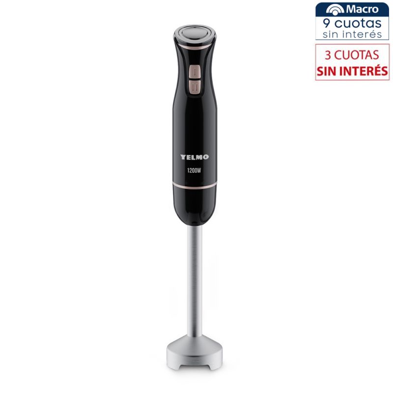 Licuadora de Mano C/Vaso Yelmo LM-1550 Negro