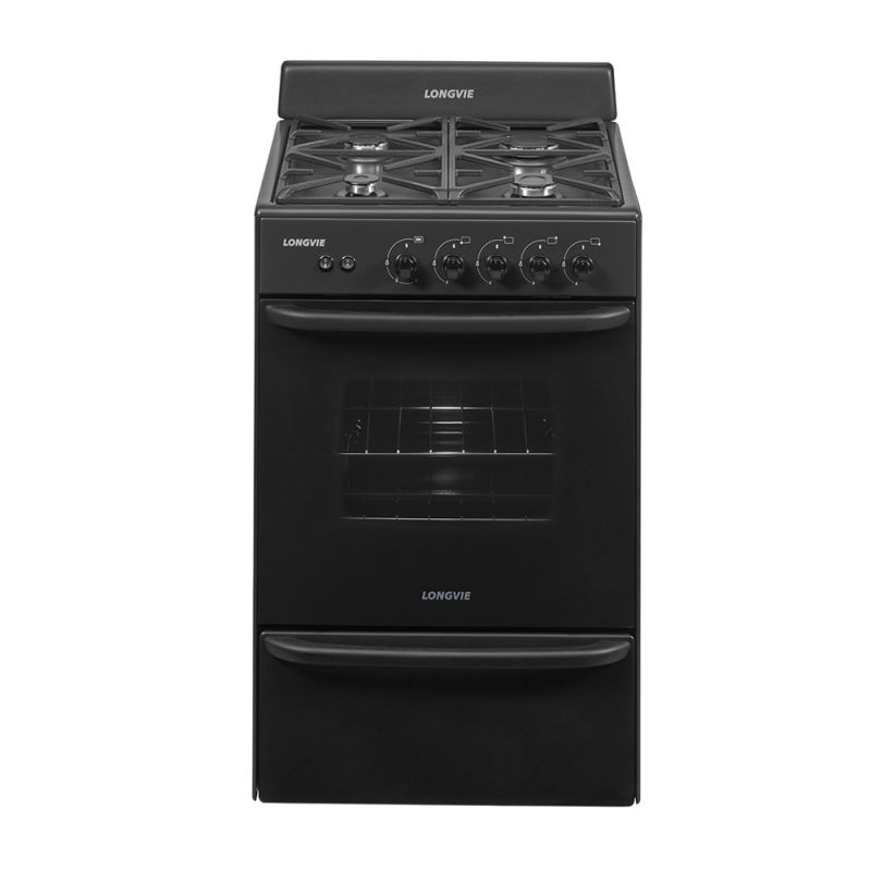 Cocina a Gas 56CM 4H Longvie 13331G/GF Grafito