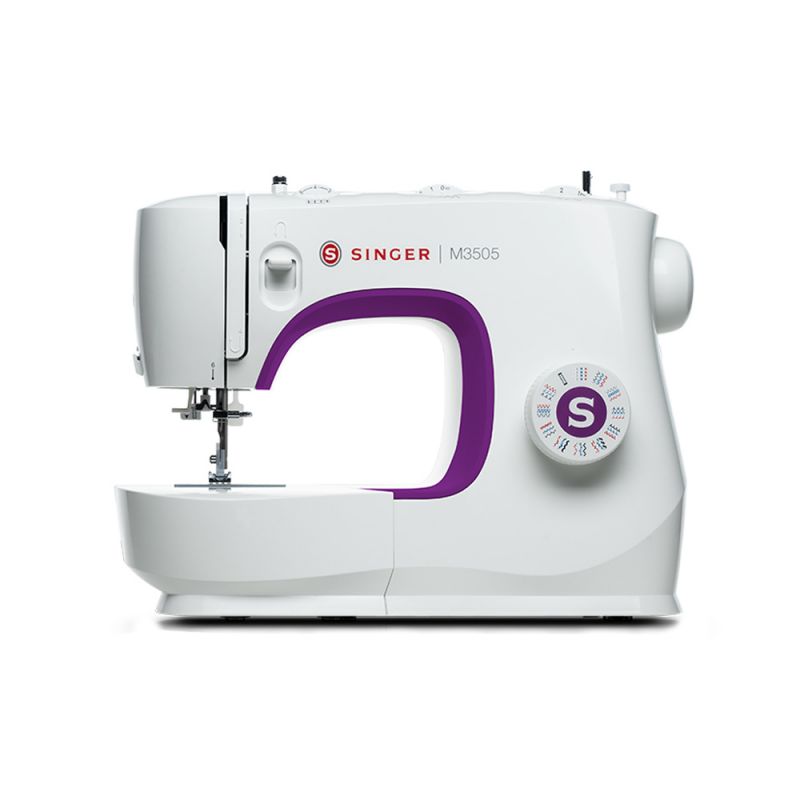 Maquina de Coser Singer M3505C Brazo Libre Blanco con Violeta