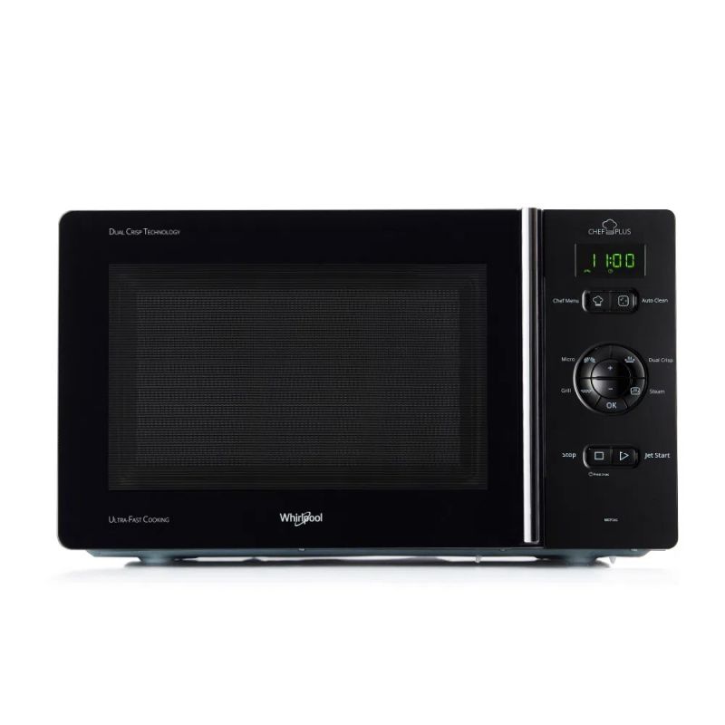 Microondas Digital 25Lts Whirlpool MCP346SL Grill + Vapor Silver