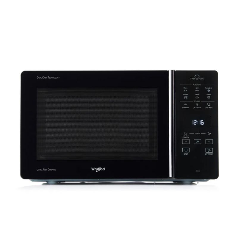Microondas Digital 25Lts Whirlpool MCP349SL Grill + Convección Plata con Negro