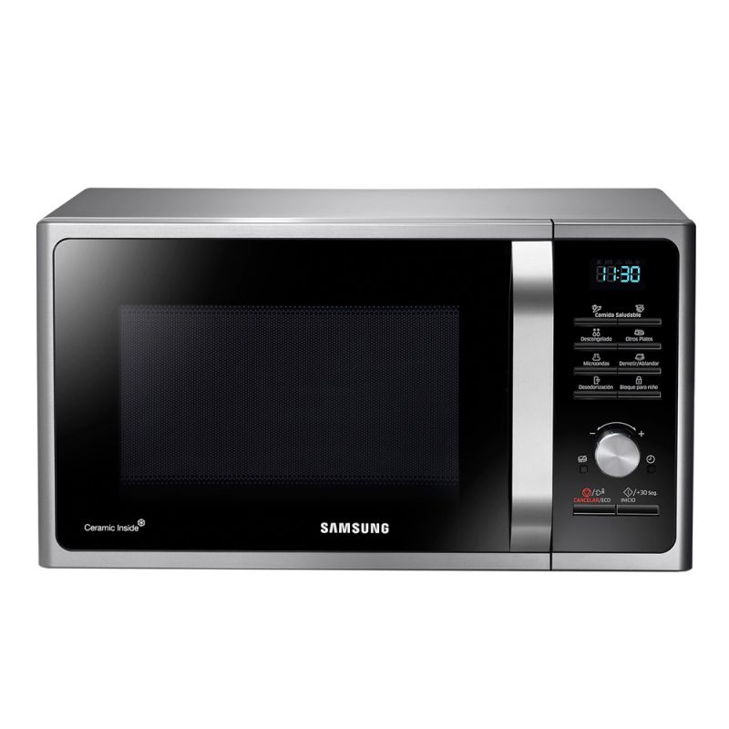 Microondas 23Lts Samsung MG23F3K3TAS Digital Cerámico C/Grill Silver