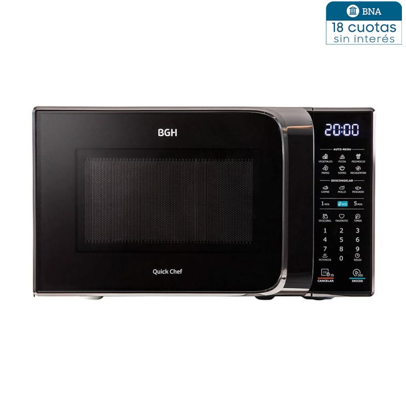 Microondas 20Lts BGH Eco B120DN20 Digital Negro