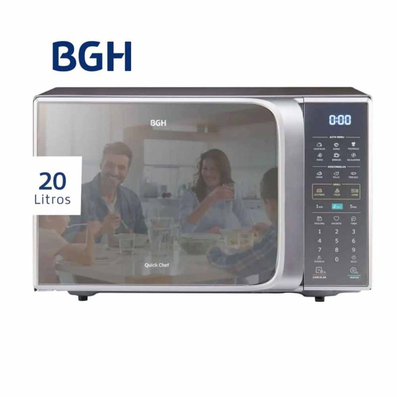 Microondas 20Lts BGH Quick Chef Eco B120DS20I Digital Gris