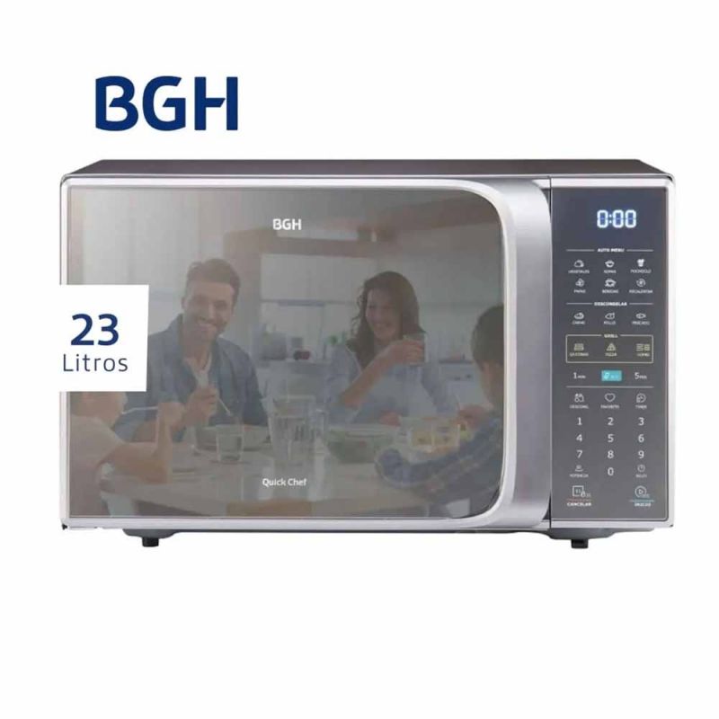Microondas 23Lts BGH Quick Chef Eco B223DS20I Digital Gris