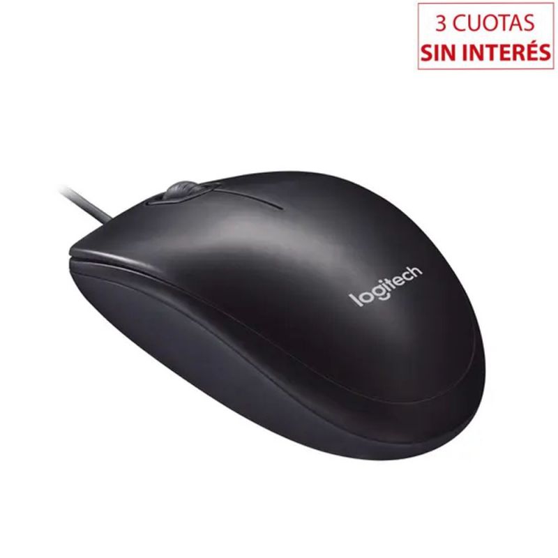 Mouse Óptico Logitech M90 4053 Ambidiestro USB Negro