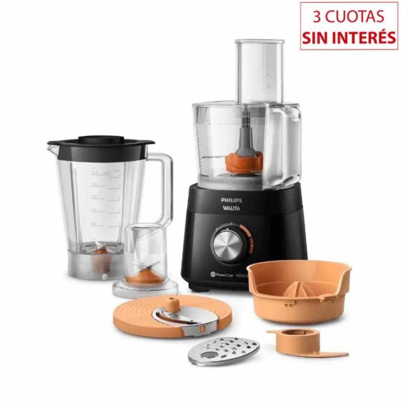 Multiprocesadora con Licuadora Philips HR7304/90 Negro