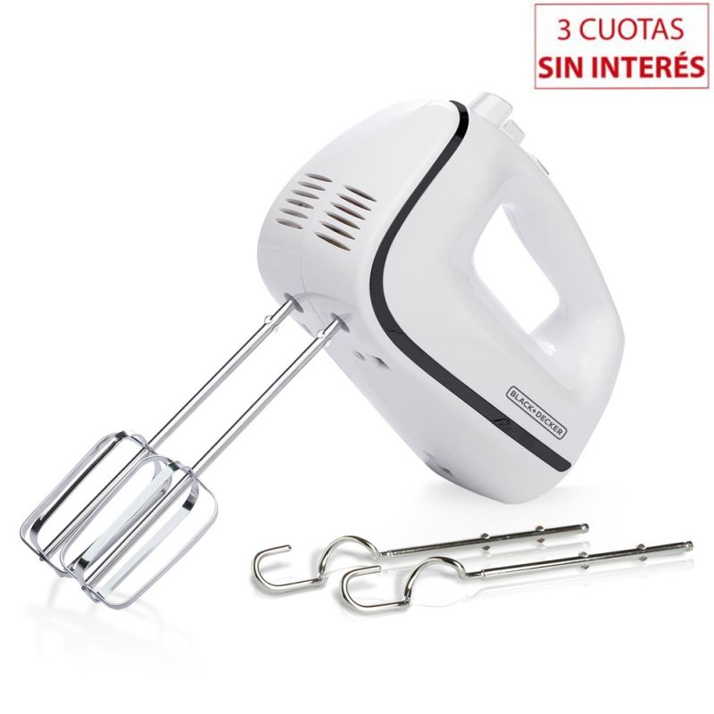 Batidora de Mano Black & Decker MX1002AR 500W Blanco