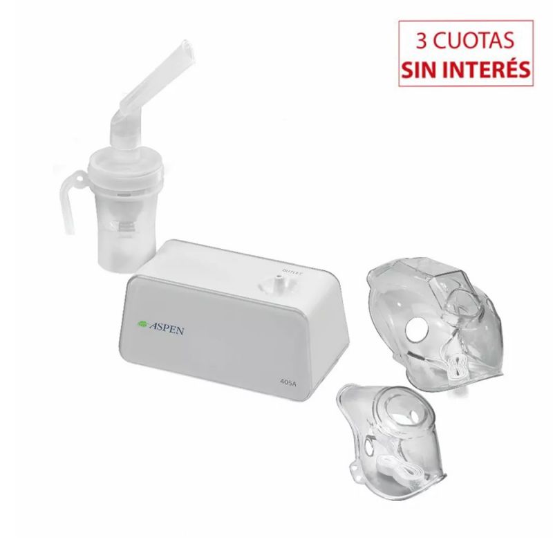 Nebulizador Minicompresor Aspen Liviana NU405A Blanco
