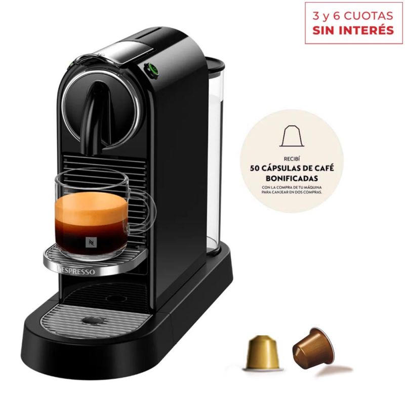 Cafetera Nespresso CitiZ Black D113-AR-BK-NE2 Negro