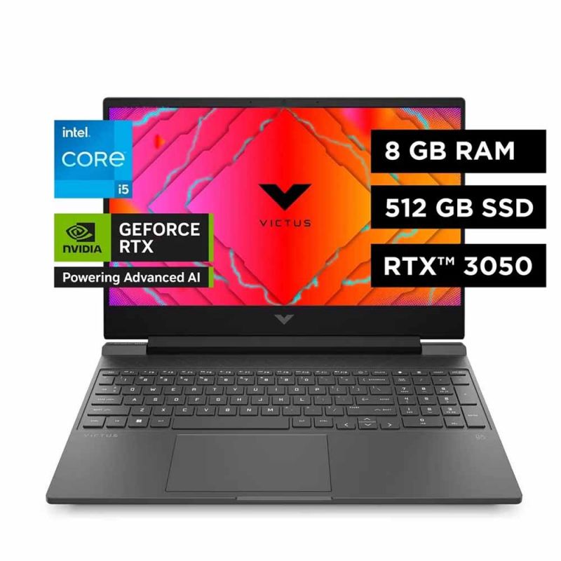 Notebook 15.6" HP Victus Gaming 15-FA0027LA Intel Core I5/512GB Plata Mica