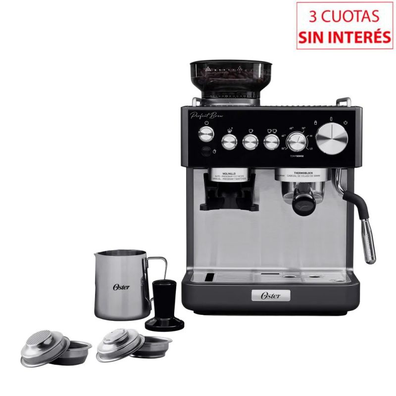 Cafetera Espresso Oster Perfect Brew BVSTEM7301-054 15 Bar C/Molinillo Inox
