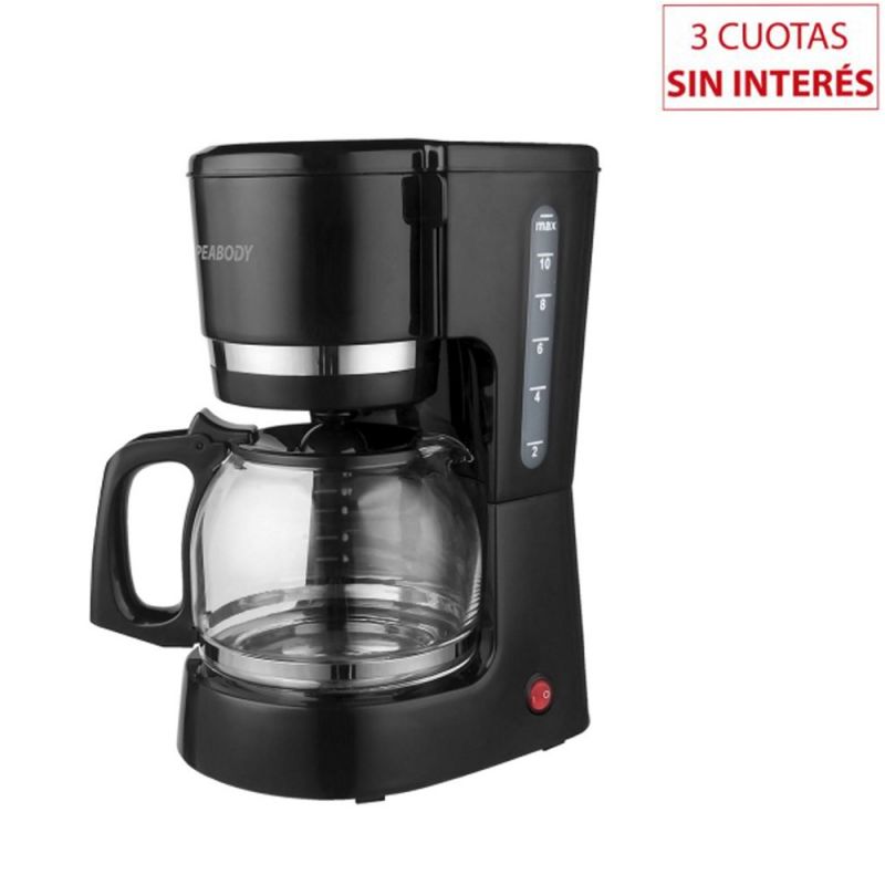 Cafetera de Filtro 1,5 lts Peabody  PE-CT4205 Negro