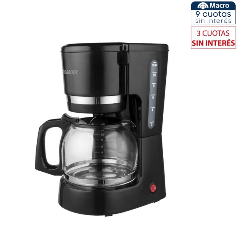 Cafetera de Filtro 1,5 lts Peabody  PE-CT4205 Negro