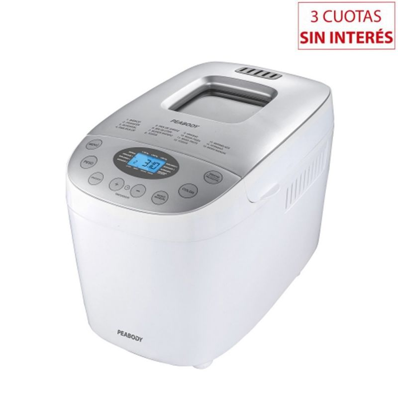 Fábrica de pan Peabody PE-FP1600B Digital Blanco