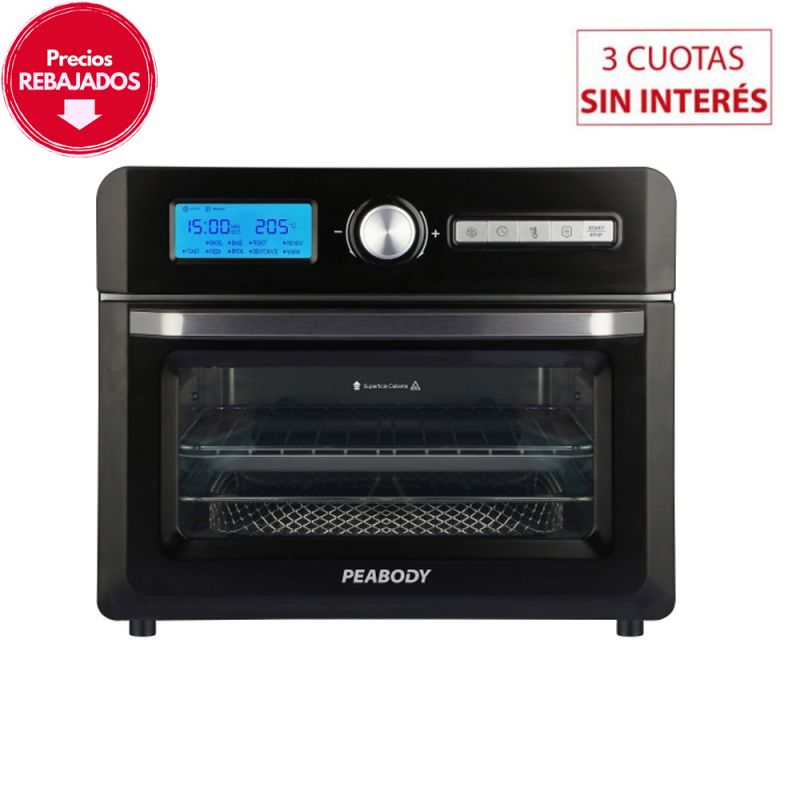 Horno Eléctrico Multifunción 15Lts Peabody PE-HDM15N C/Convección Negro