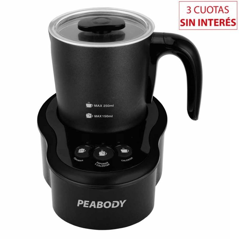 Espumador de Leche Peabody PE-MF2316 Negro