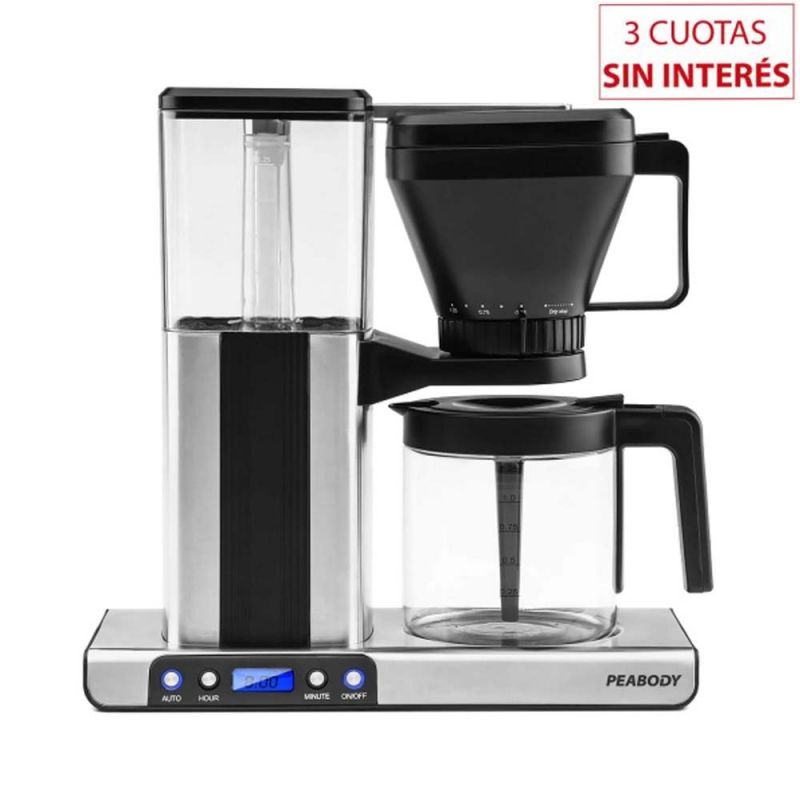Cafetera de Filtro 1,25Lts Peabody PE-MK01 Digital Mocca
