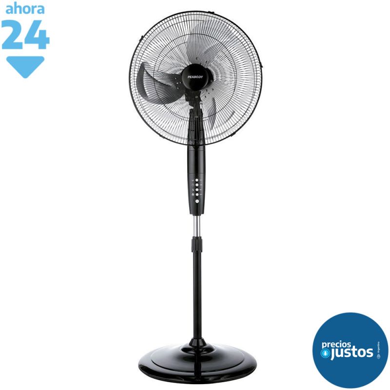 Ventilador de Pie 20" Peabody PE-VP350 C/Remoto Digital Negro