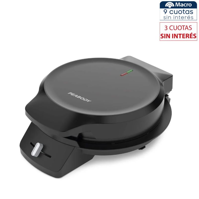 Wafflera Eléctrica Peabody PE-WM186 Antiadherente Negro