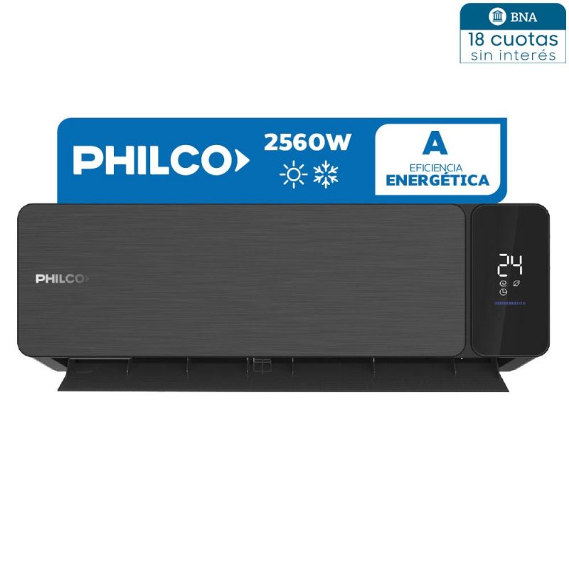 Aire Acondicionado Philco 2201‬Frig (2560W) PHBKS26HA6AN Frío/Calor Split Negro