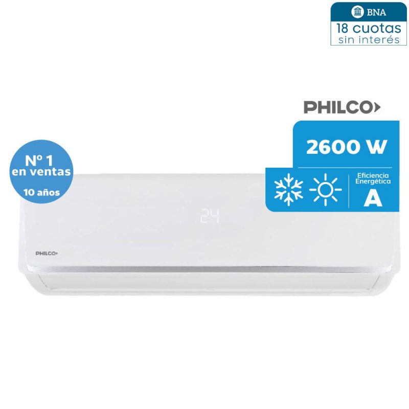 Aire Acondicionado Philco 2236Frig (2600W) PHS25HA3AN Frío/Calor Split