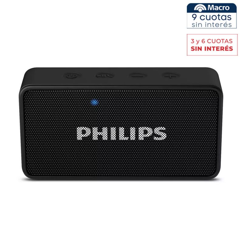 Parlante portátil Bluetooth Philips BT60BK Negro