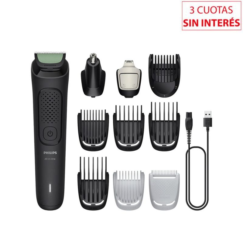 Cortabarba 10 en 1 Philips Multigroom MG3931/15 Negro