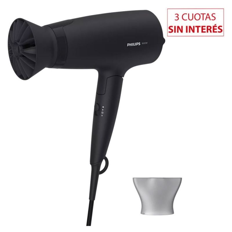 Philips Secador de cabello plegable BHD308/10 ThermoProtect 1600W