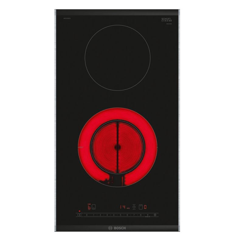 Anafe Eléctrico Vitrocerámico 30cm 2H Bosch PKF375FP2E Negro