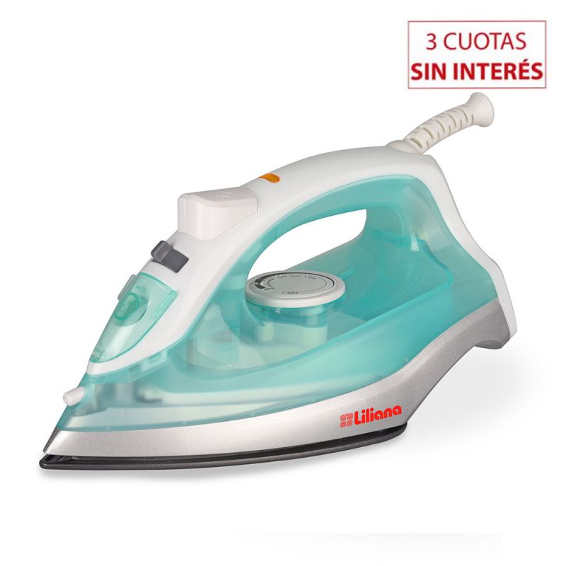 Plancha a Vapor Liliana Ironplus RPV202 Blanco con Celeste