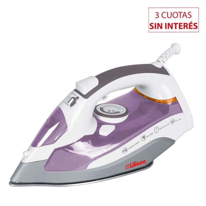 Plancha a Vapor Liliana Perfectstyle RPV502 Blanco con Violeta