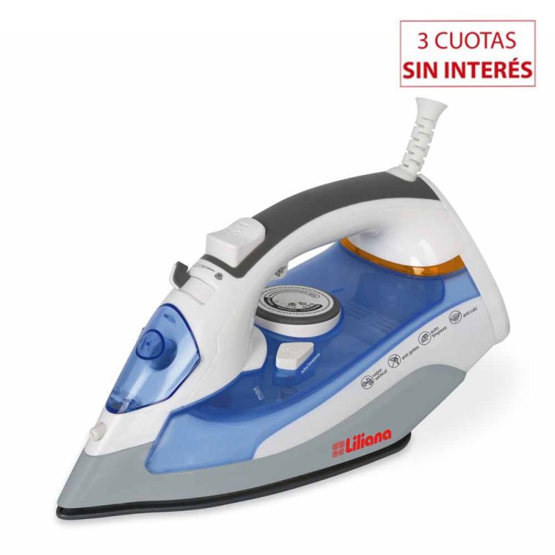Plancha Vapor Liliana Ceramicstyle RPV500 2400W Azul