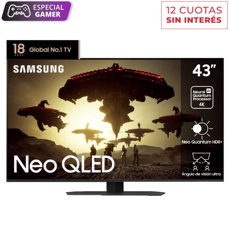 Smart TV Gaming 43" Samsung Neo QLED 4K QN43QN90CAGCZB Gris