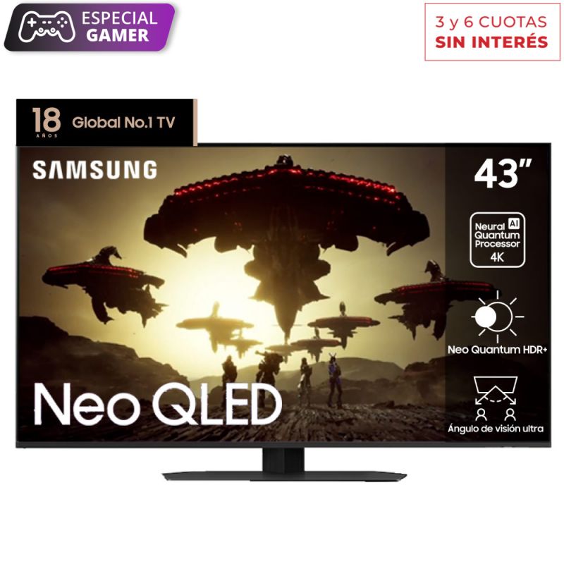 Smart TV Gaming 43" Samsung Neo QLED 4K QN43QN90CAGCZB Gris
