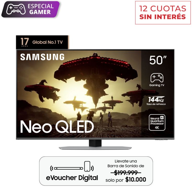 Smart TV Gaming 50" Samsung Neo QLED 4K QN50QN90CAGCZB Gris