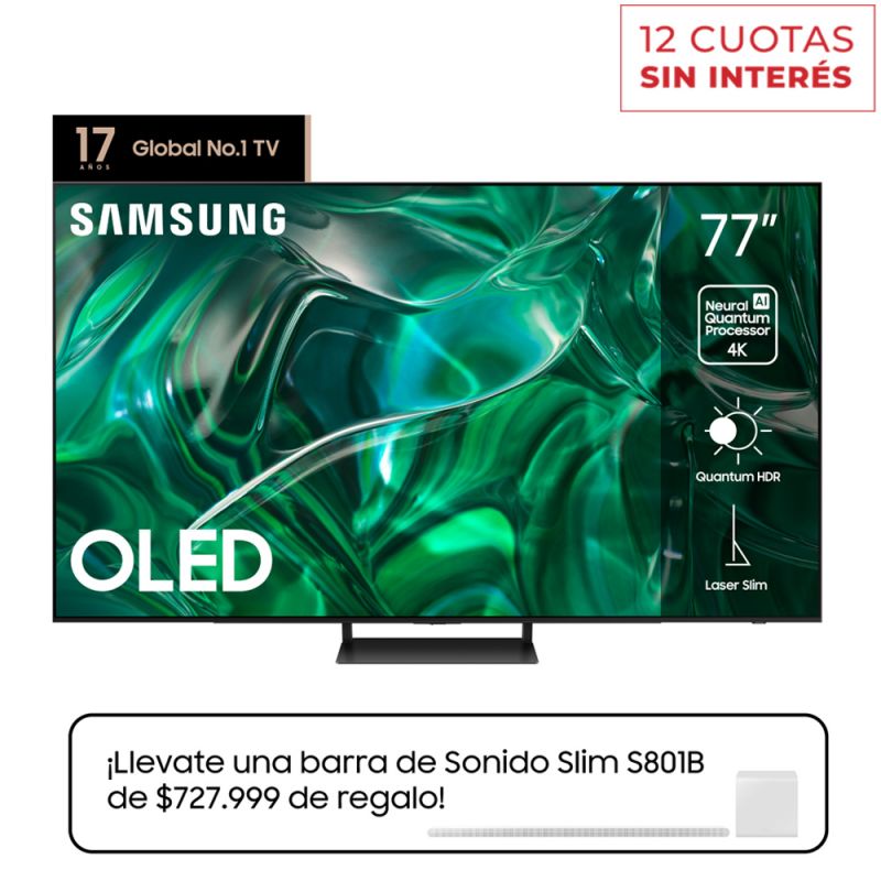 Smart TV 77" Samsung OLED 4K QN77S90CAGCZB + Soundbar HW-S801B/ZB