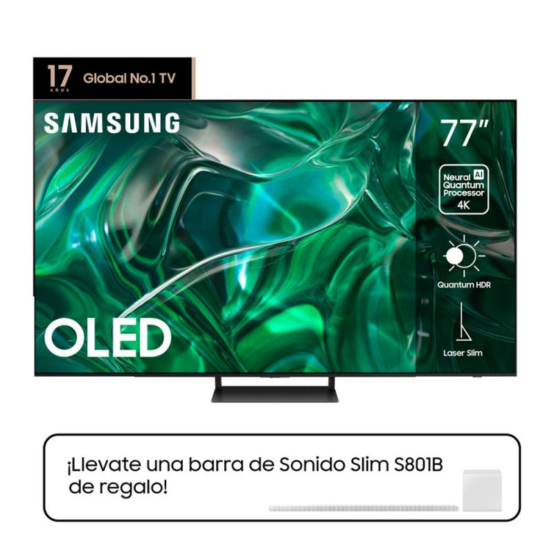 Smart TV 77" Samsung OLED 4K QN77S90CAGCZB + Soundbar HW-S801B/ZB