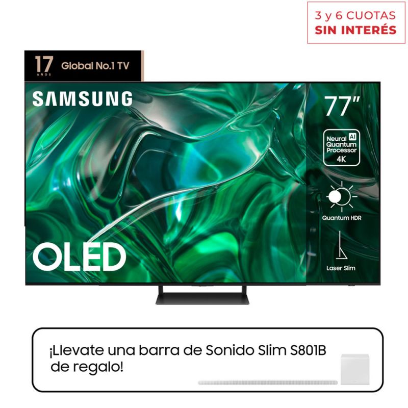 Smart TV 77" Samsung OLED 4K QN77S90CAGCZB + Soundbar HW-S801B/ZB