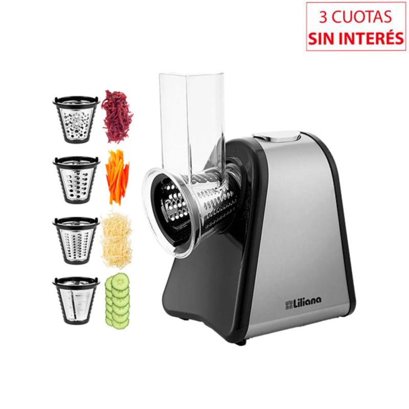 Rallador Eléctrico Multifunción Liliana Grate Easy ASM112 Gris