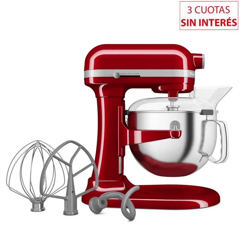 Batidora Planetaria 5.6Lts KitchenAid RKSM60SPXRER 375w Rojo