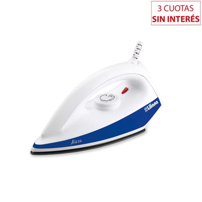 Plancha Seca Liliana Alizza RPS900 Blanco con Azul