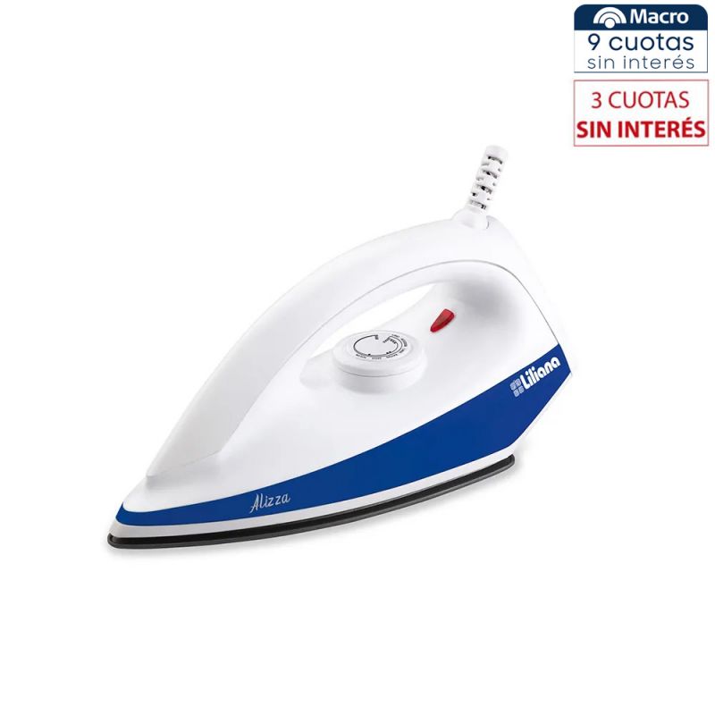 Plancha Seca Liliana Alizza RPS900 Blanco con Azul